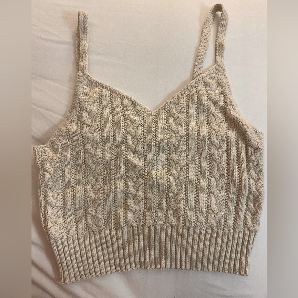 Knit cropped tank